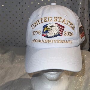 White United States 250th Anniversary Cap